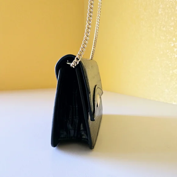 Mango MNG Crossbody Crocodile Animal Print Effect Chain Magnetic Closure Bag - Picture 4 of 14